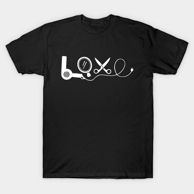 Hair Stylist Love T-Shirt by 2COOL Tees